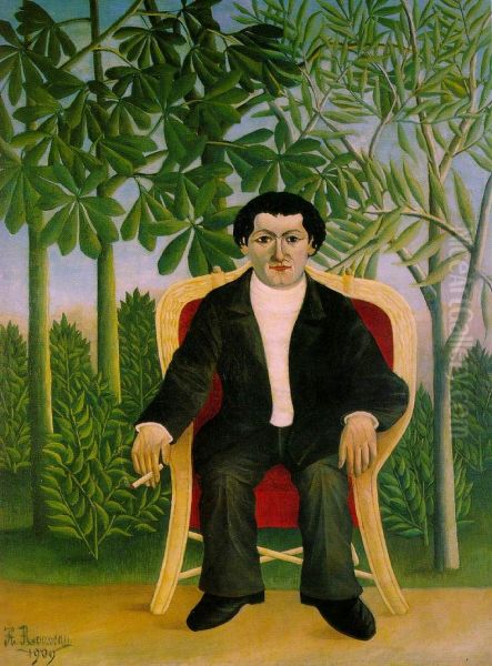 Portrait of Joseph Brummer Oil Painting by Henri Julien Rousseau