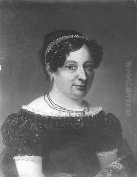 Engel Johanne Christiane Andresen Oil Painting by Johannes Flintoe