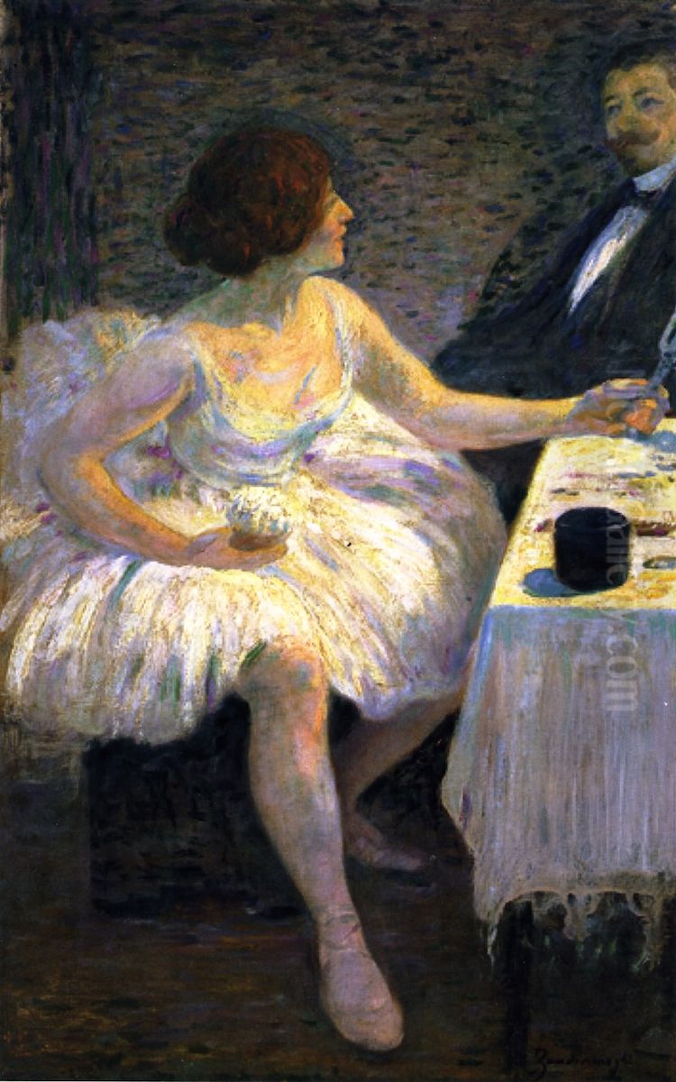 A Visit in the Dressing Room Oil Painting by Federico Zandomeneghi