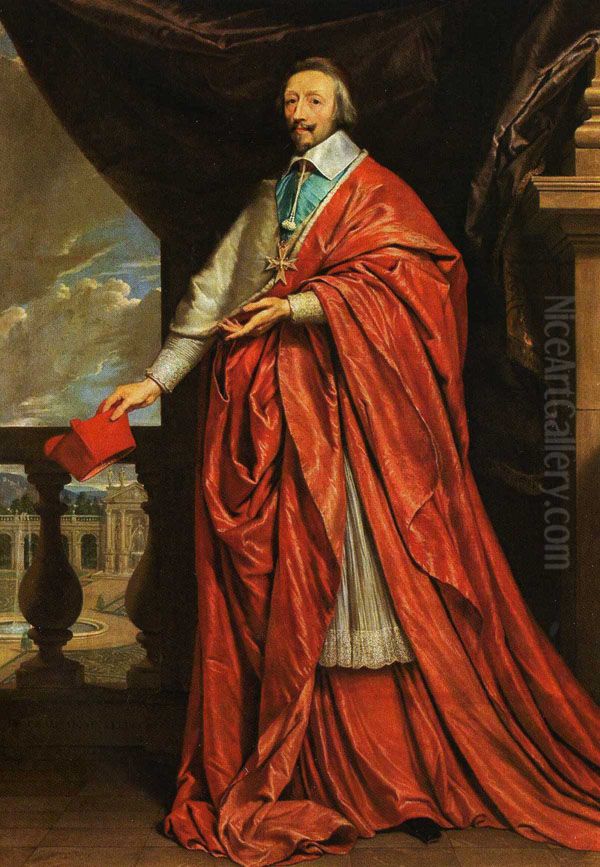 Armand-Jean du Plessis, cardinal de Richelieu Oil Painting by Philippe de Champaigne
