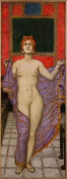 Phryne Oil Painting by Franz Stuck