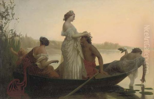 An idyll of marriage Oil Painting by Henri-Pierre Picou
