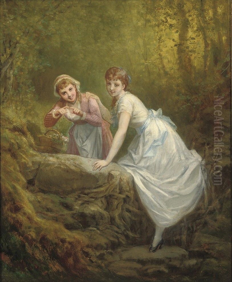 The flower pickers Oil Painting by Henri-Pierre Picou