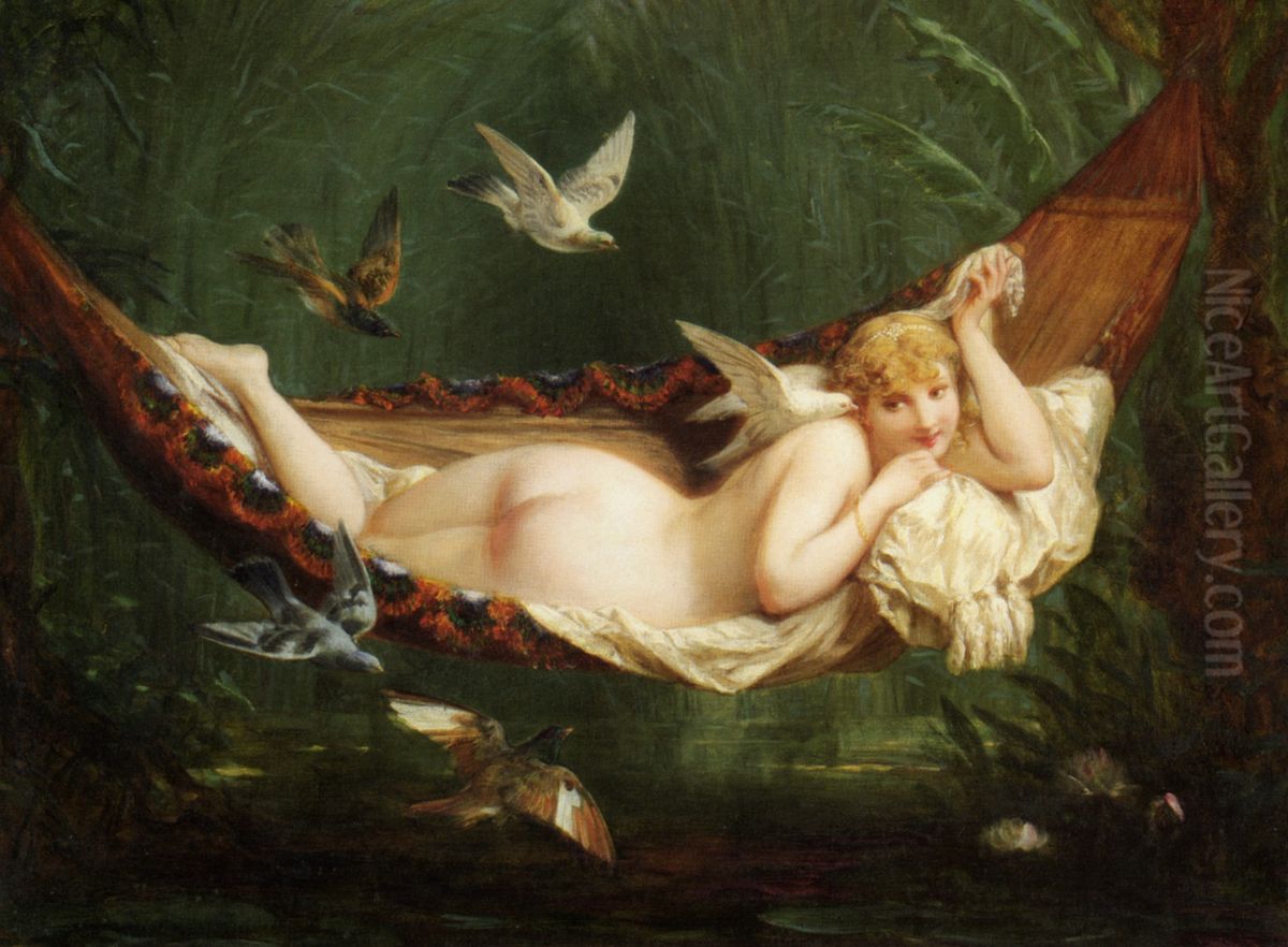 The Hammock Oil Painting by Henri-Pierre Picou