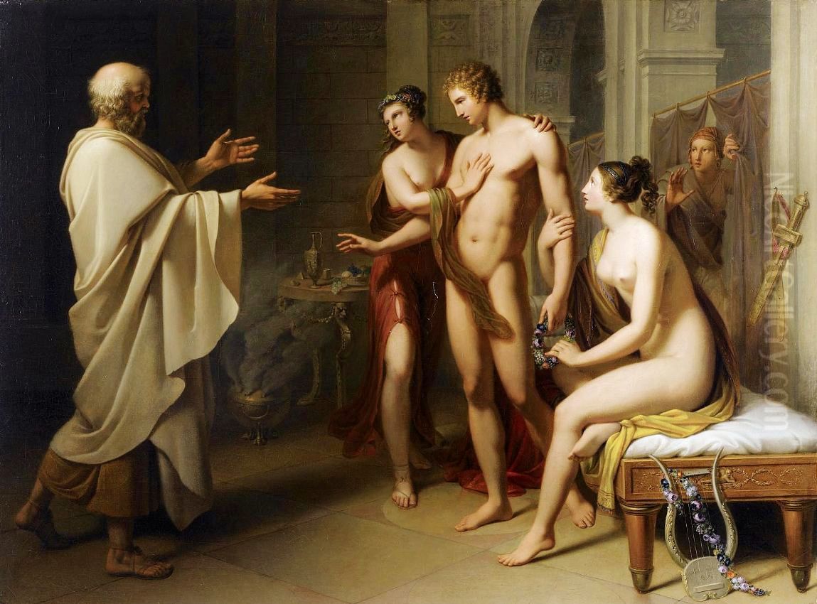 Socrates reproaching Alcibiades Oil Painting by unknown