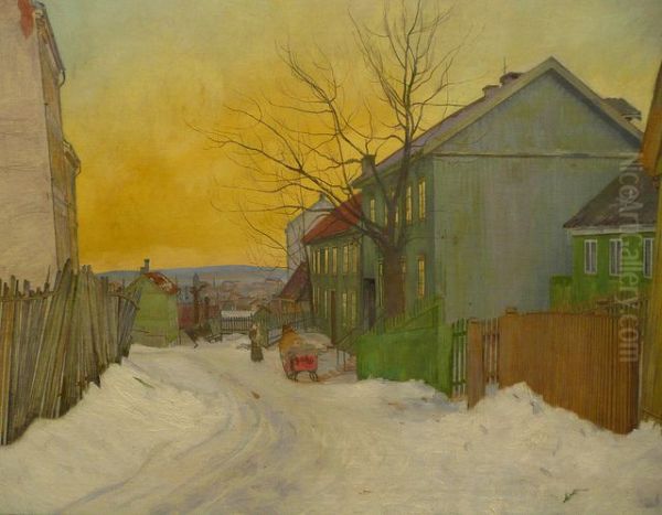 From Sagene, Oslo Oil Painting by Harald Oscar Sohlberg