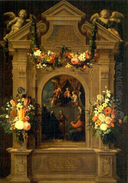 Mystic Marriage of St Catherine Oil Painting by Jan Anton van der Baren