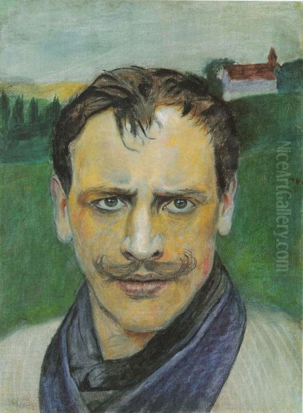 Self-portrait Oil Painting by Harald Oscar Sohlberg