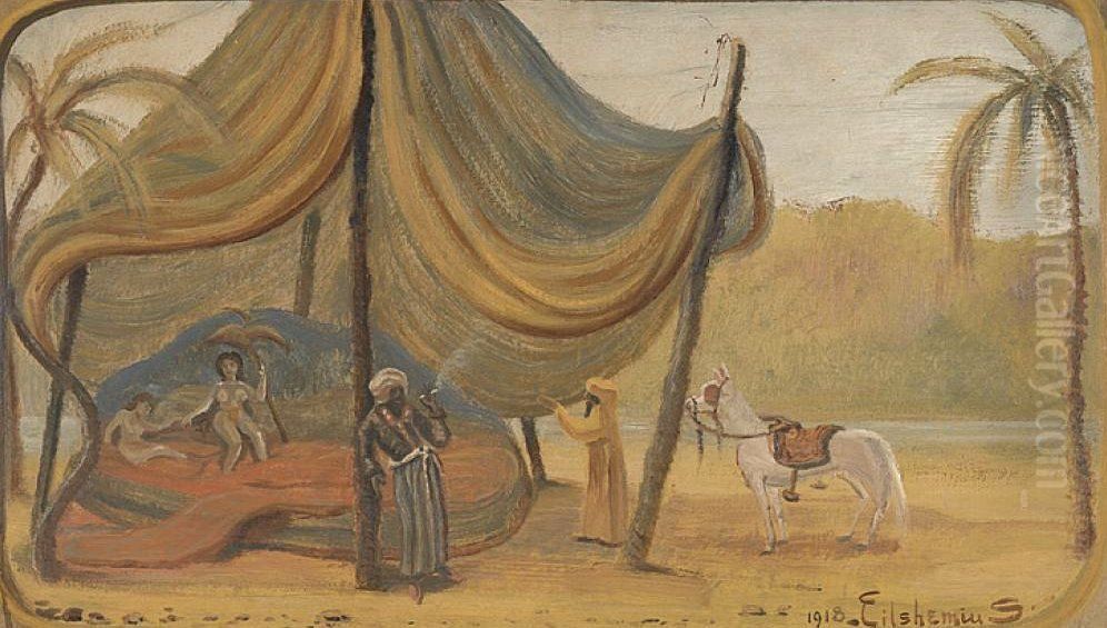 The Sheik Oil Painting by Louis Eilshemius The Sheik Oil Painting by Louis Eilshemius