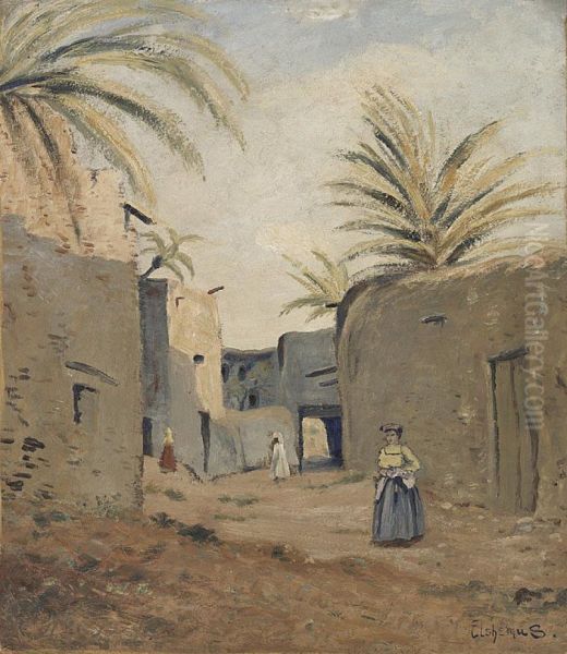 Street in Biskra Oil Painting by Louis Eilshemius