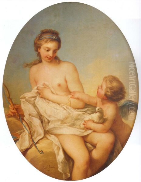 L'Amour et Psyche Oil Painting by Charles-Andre van Loo