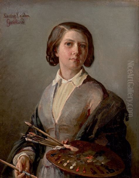 Self-portrait Oil Painting by Louise Eudes de Guimard