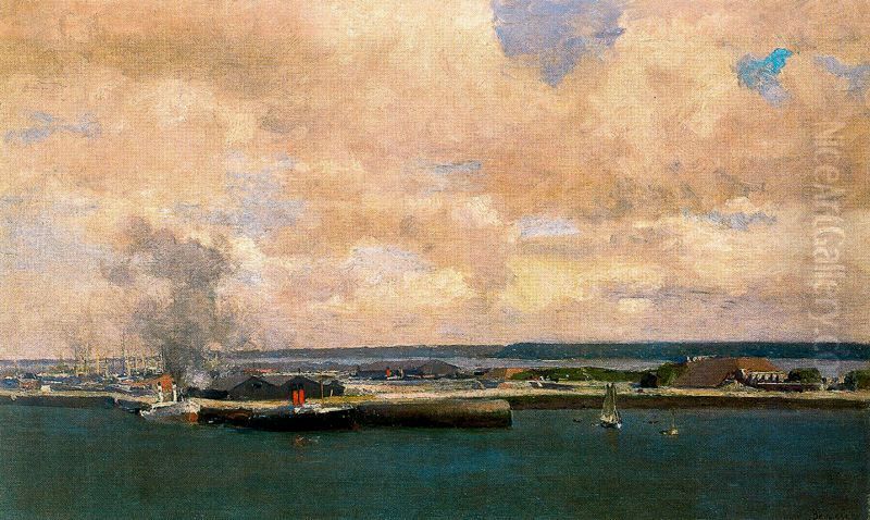 The Port of Le Harvre Oil Painting by Aureliano de Beruete y Moret