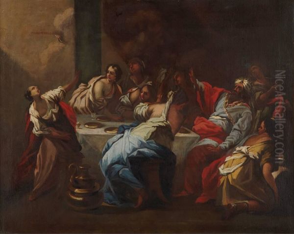 Belshazzar's Feast Oil Painting by Giovanni Battista Ranieri del Pace