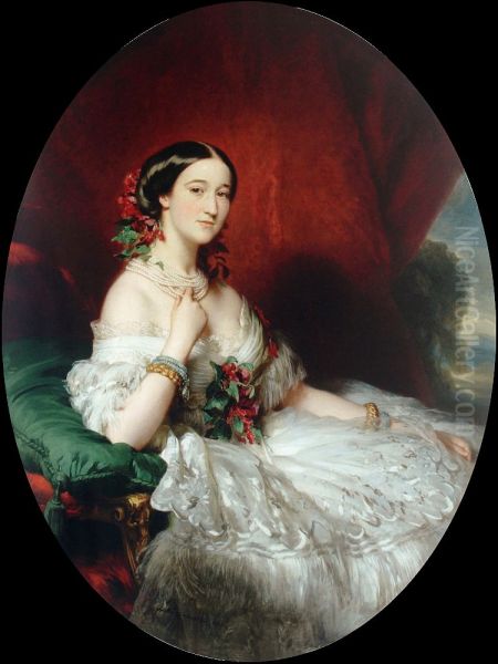 Maria Francisca de Sales Portocarrero, 16th Duchess of Penaranda Oil Painting by Franz Xaver Winterhalter