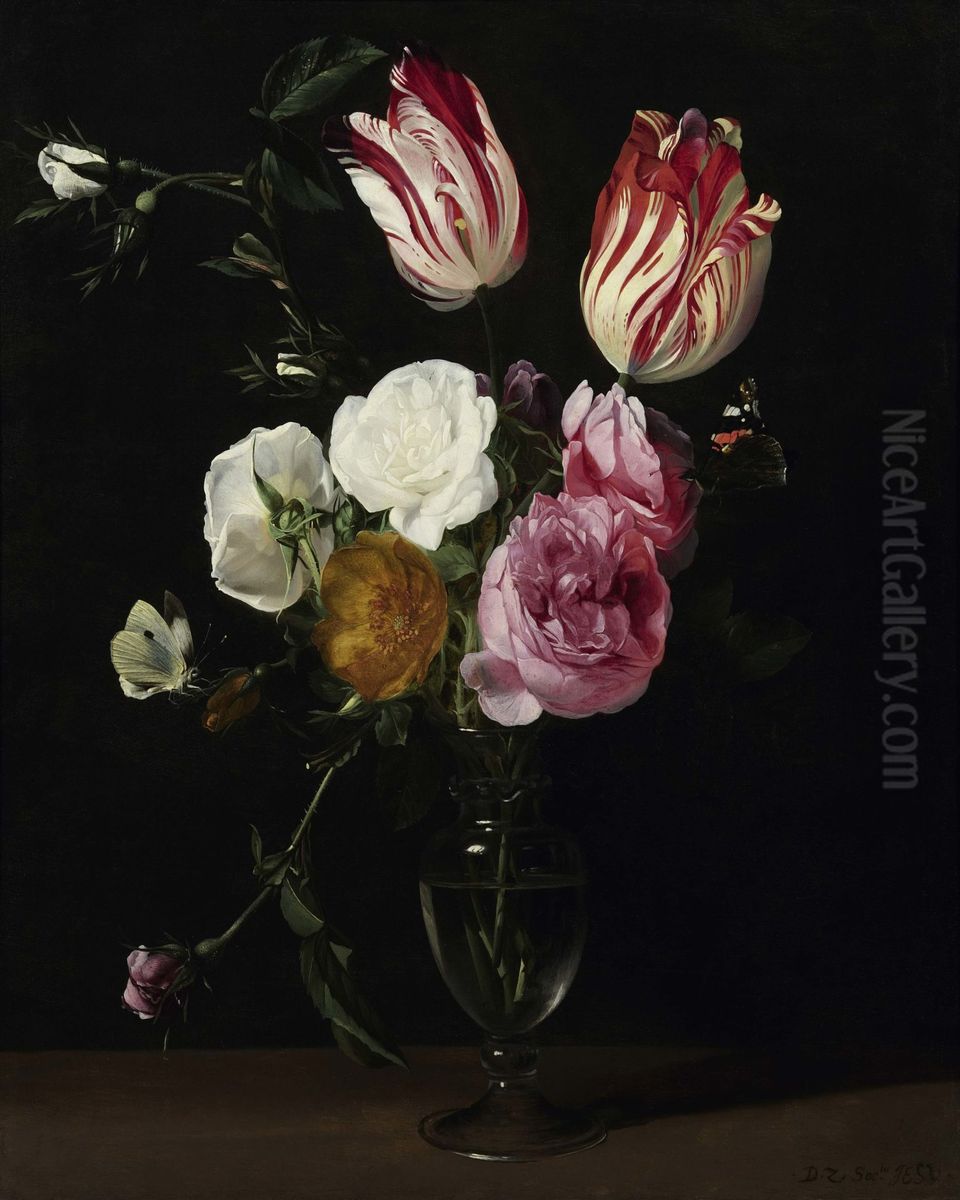Blumenstrauss in einer Vase Oil Painting by Daniel Seghers
