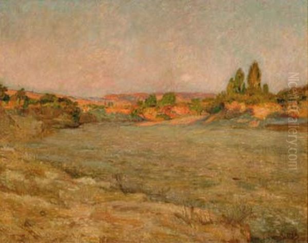 paisaje por valenzuela llanos Oil Painting by Alberto Valenzuela Llanos