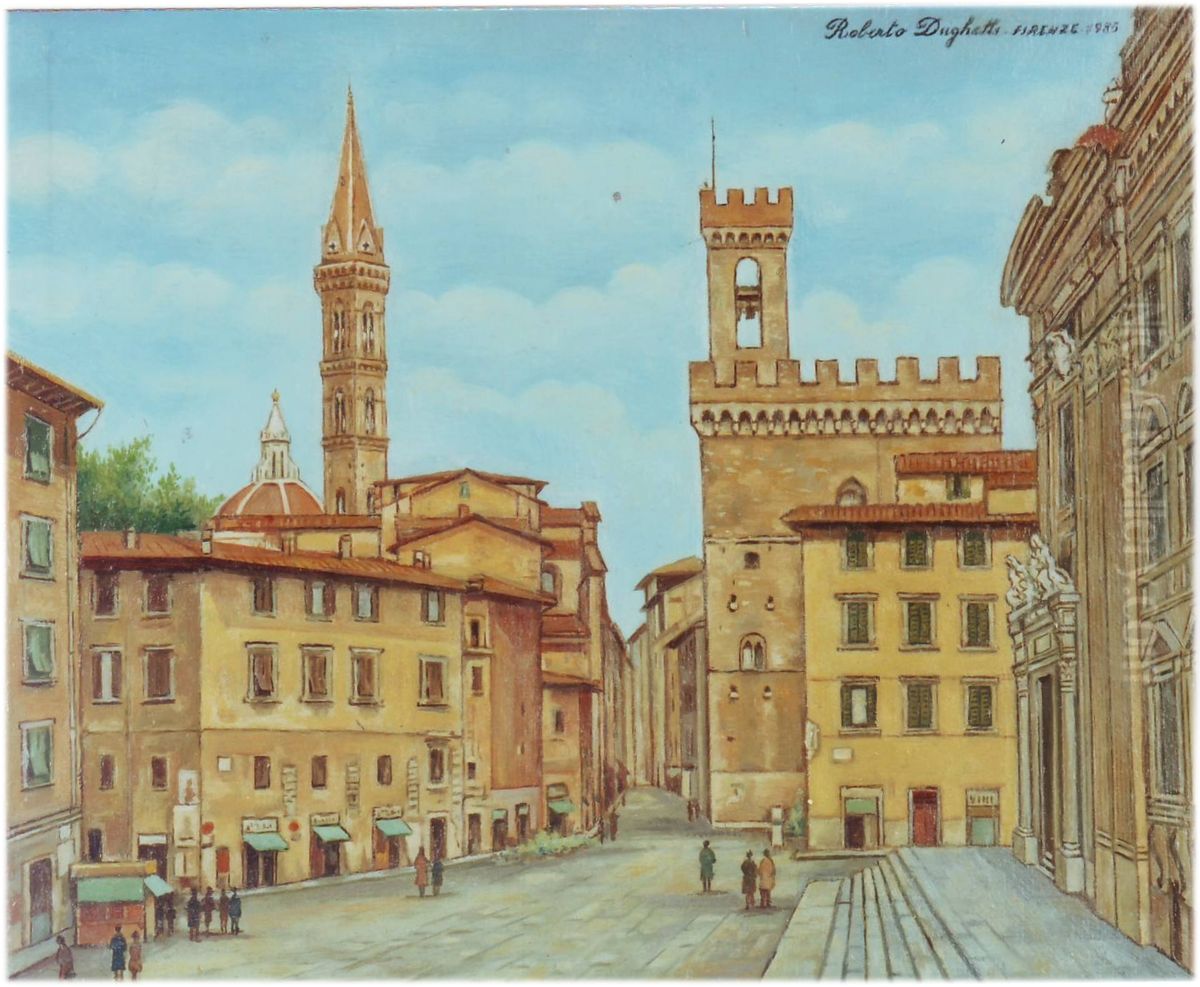 Palazzo del Bargello a Firenze Oil Painting by unknown