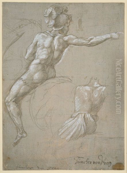 Study of a Warrior on Horseback Oil Painting by Raphael