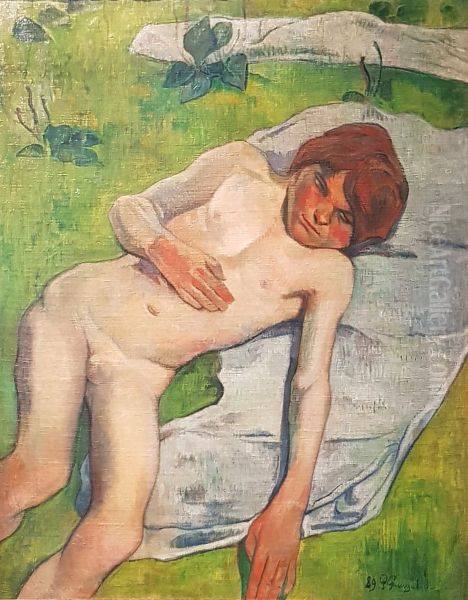 petit Breton nu Oil Painting by Paul Gauguin