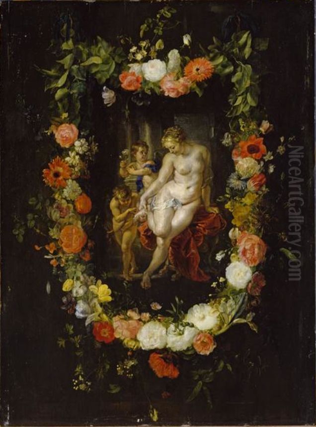 Birth of the red rose Oil Painting by Frans Ykens