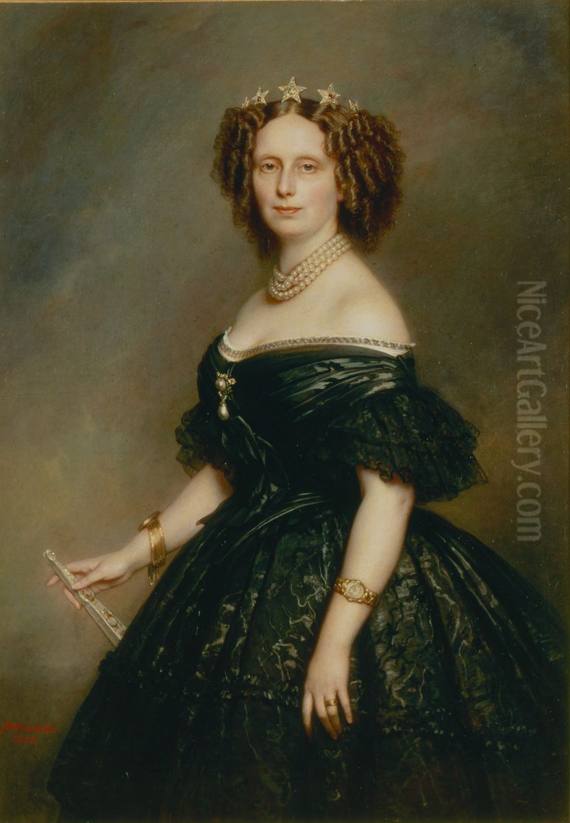 Portrait of Sophie of Wurttemberg (1818-1877), Queen of the Netherlands Oil Painting by Franz Xavier Winterhalter