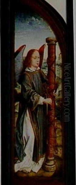 Angel with the column Oil Painting by Aelbrecht Bouts