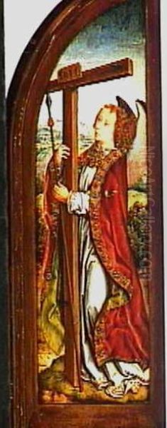 Engel met het kruis en de lans Oil Painting by Aelbrecht Bouts