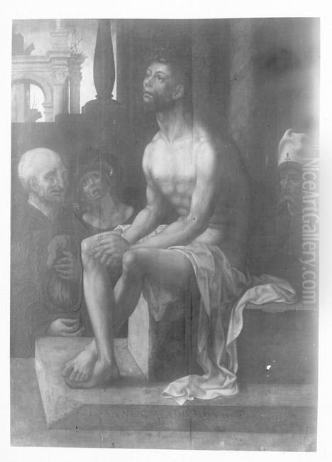 Christ resting after the flagellation Oil Painting by Jan Gossaert