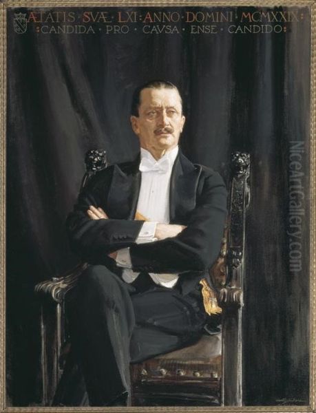 Portrait of Carl Gustav Mannerheim Oil Painting by Akseli Gallen-Kallela