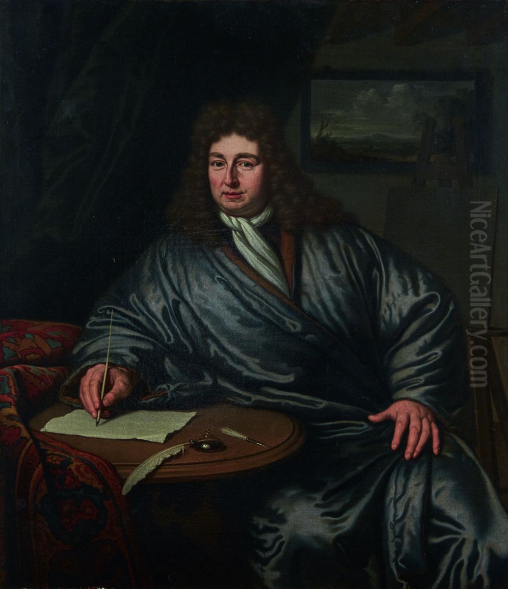 Portrait of an unknown man Oil Painting by Michiel van Musscher