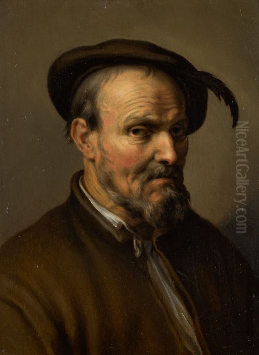 Bust of an old man Oil Painting by Abraham Bloemaert