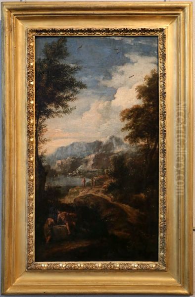 Paysage montagneux Oil Painting by Gaspard Dughet