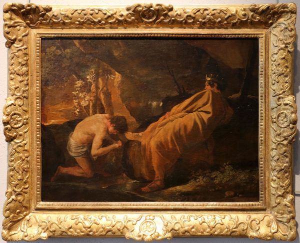 Midas na fonte de Pactolus Oil Painting by Nicolas Poussin