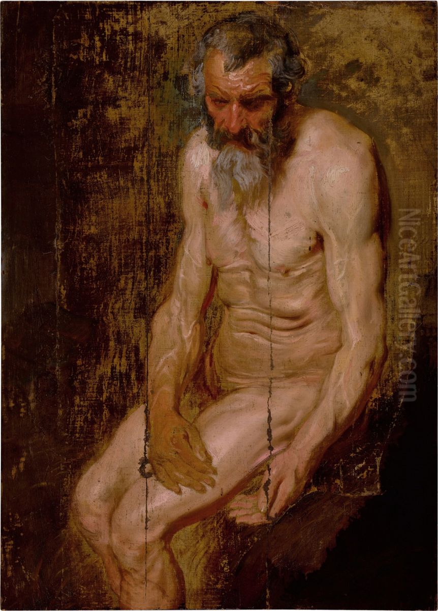 Study for Saint Jerome Oil Painting by Sir Anthony Van Dyck