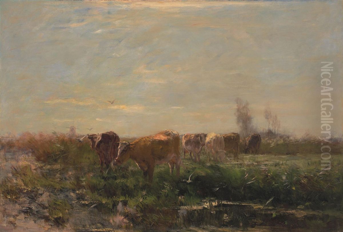 Vroege morgen Oil Painting by Willem Maris