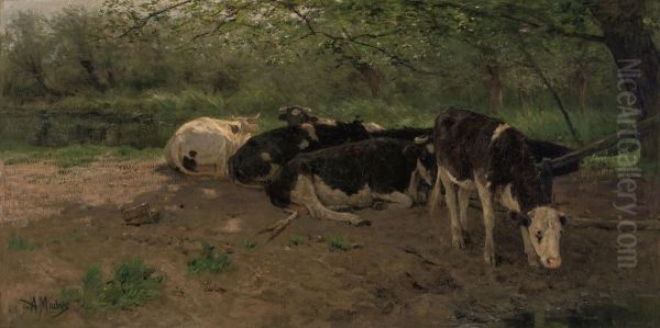 Koeien in de schaduw Oil Painting by Anton Mauve