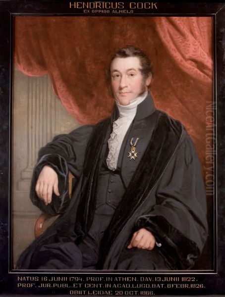 Portrait of Henricus Cock, professor of Law in Leiden Oil Painting by Charles Howard Hodges