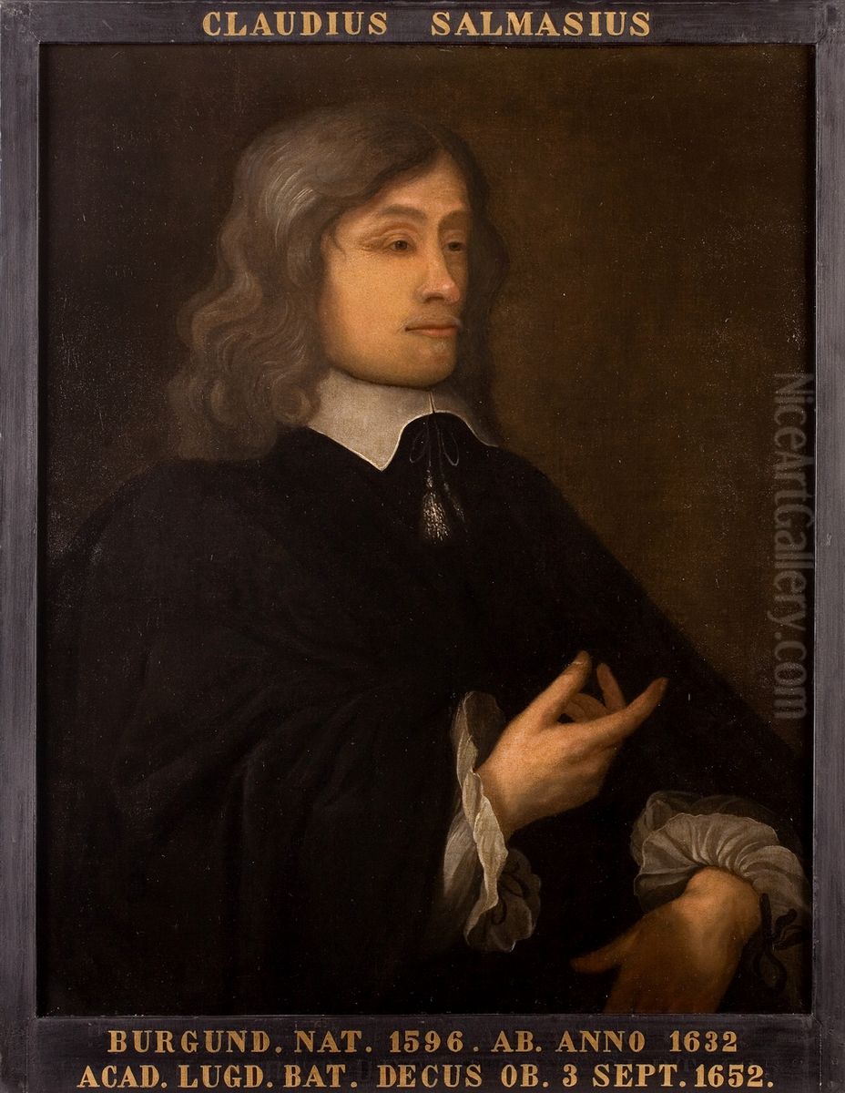 Portret van Claudius Salmasius (Saumaise), filoloog Oil Painting by Icones Leidenses