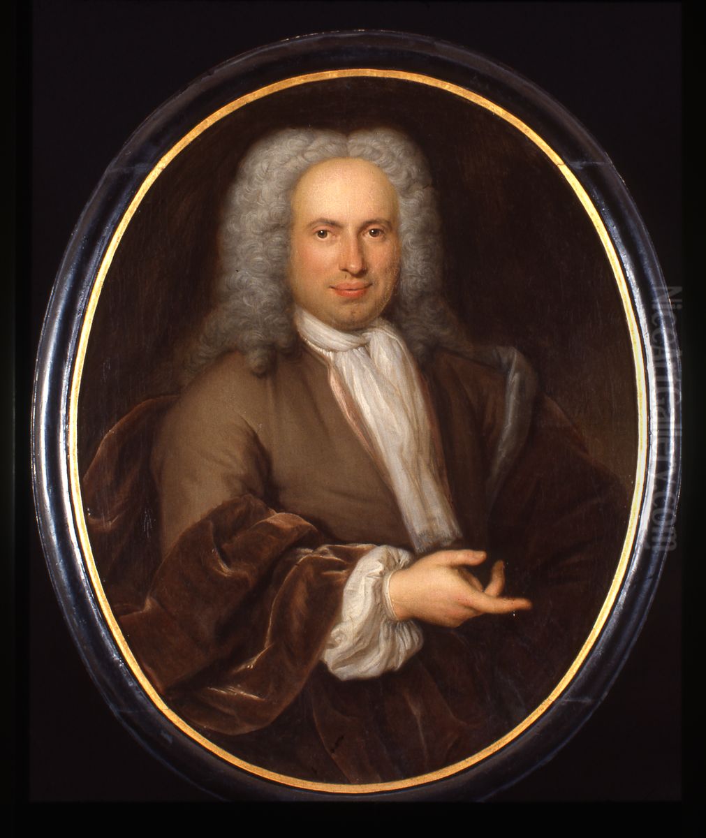Portret van Cornelis Sieben, hoogleraar Geschiedenis, Welsprekendheid en Grieks te Leiden Oil Painting by Hendricus Bosch