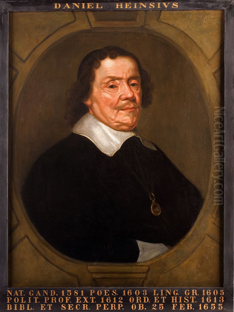 Portrait of Daniel Heinsius Oil Painting by Jacob van der Merck