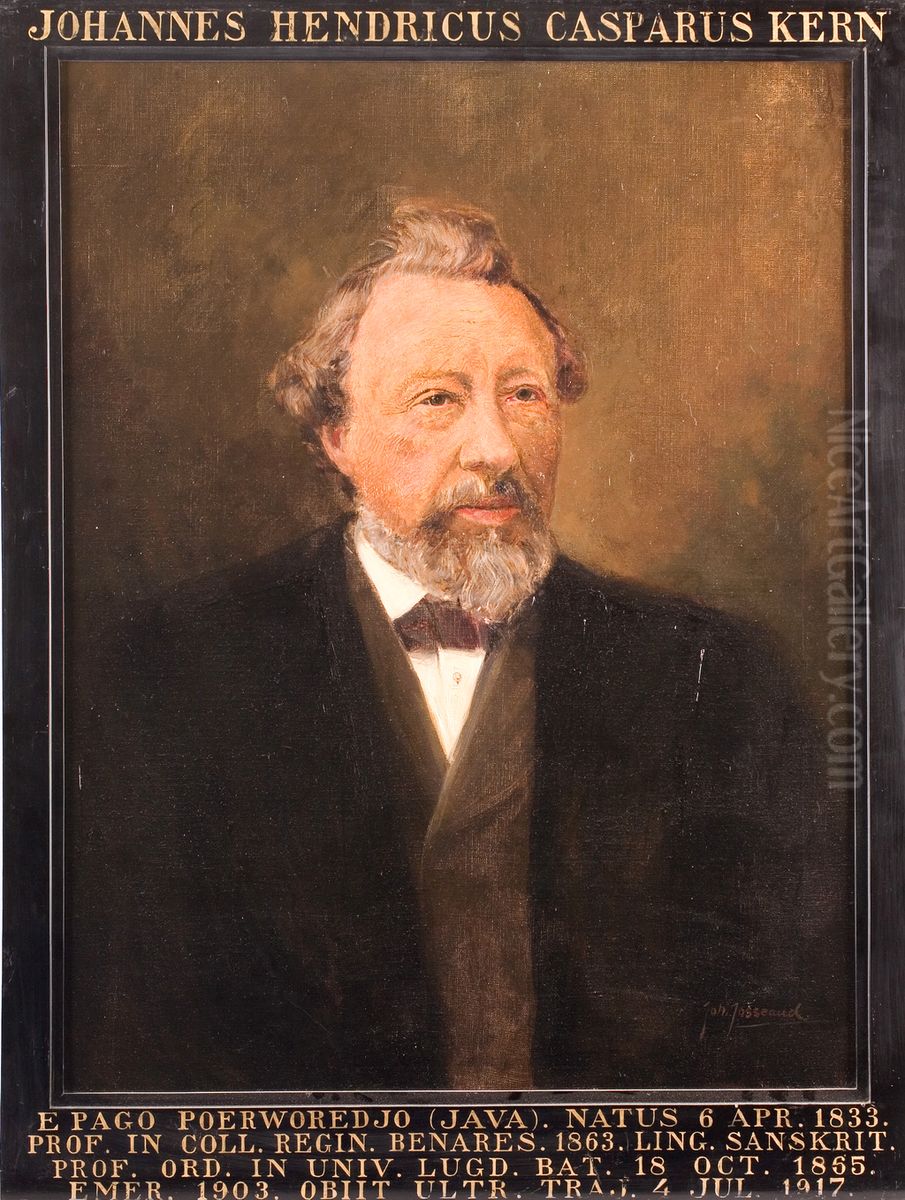 Portret van Johan Hendrik Caspar Kern, hoogleraar Sanskrit en Vergelijkende Taalkunde te Leiden Oil Painting by Johannes Josseaud Portret van Johan Hendrik Caspar Kern, hoogleraar Sanskrit en Vergelijkende Taalkunde te Leiden Oil Painting by Johannes Josseaud