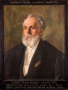 Portret van Johann Karl Ludwig Martin, hoogleraar Geologie, mineralogie, kristallografie en paleontologie te Leiden