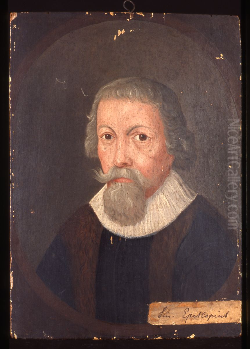 Portret van Simon Episcopius, hoogleraar Godgeleerdheid te Leiden Oil Painting by Hendrik Martenszoon Sorgh