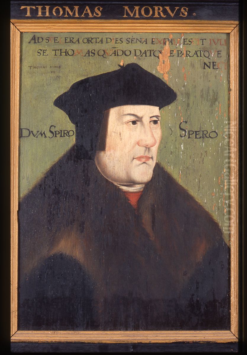 Portret van Thomas More, humanist en staatsman Oil Painting by Robert Boissard