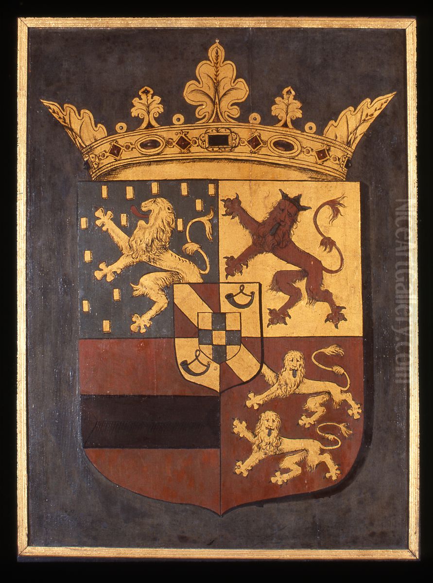 Wapenschild van prins Willem van Oranje Oil Painting by Icones Leidenses
