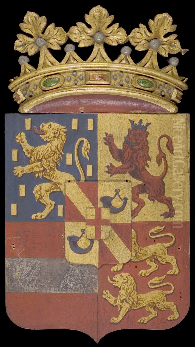 Wapenschild van prins Willem van Oranje Oil Painting by Icones Leidenses