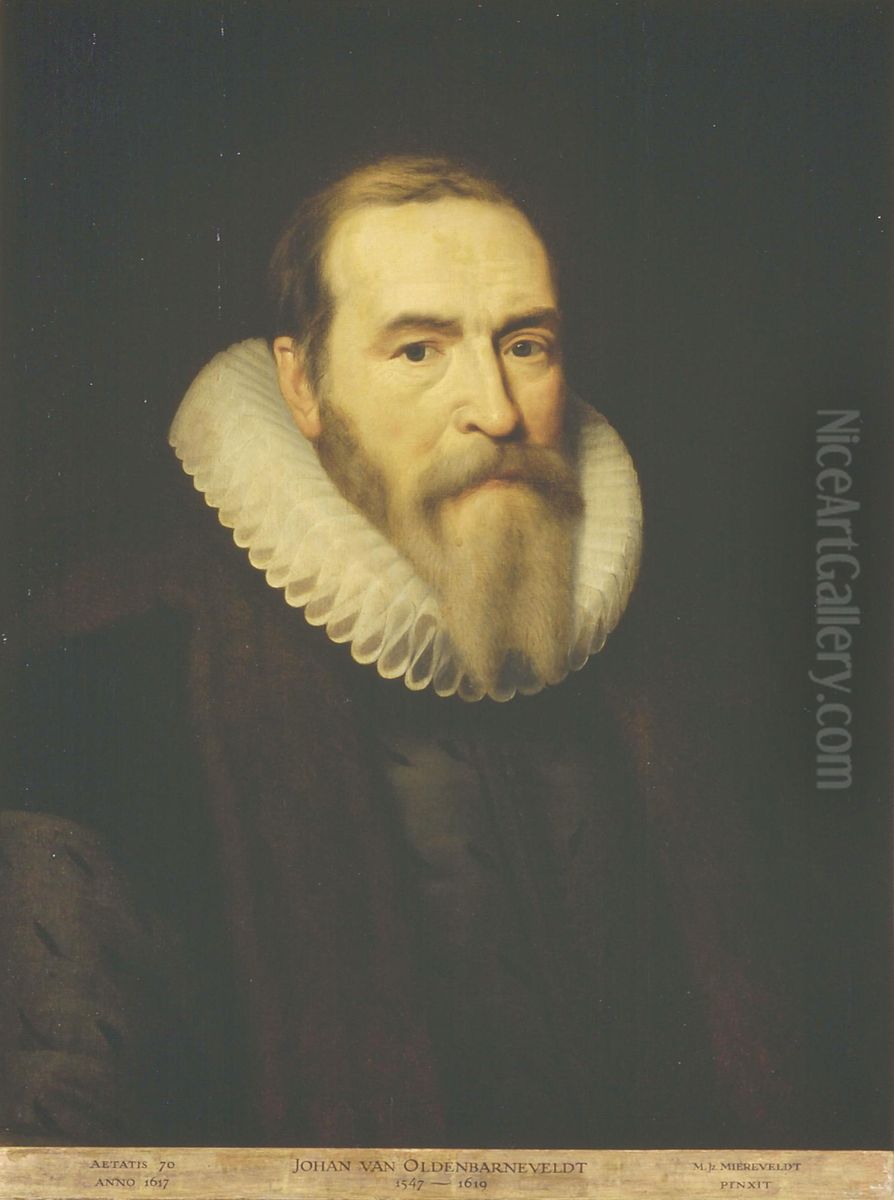Johan van Oldenbarnevelt Oil Painting by Michiel Jansz. van Mierevelt