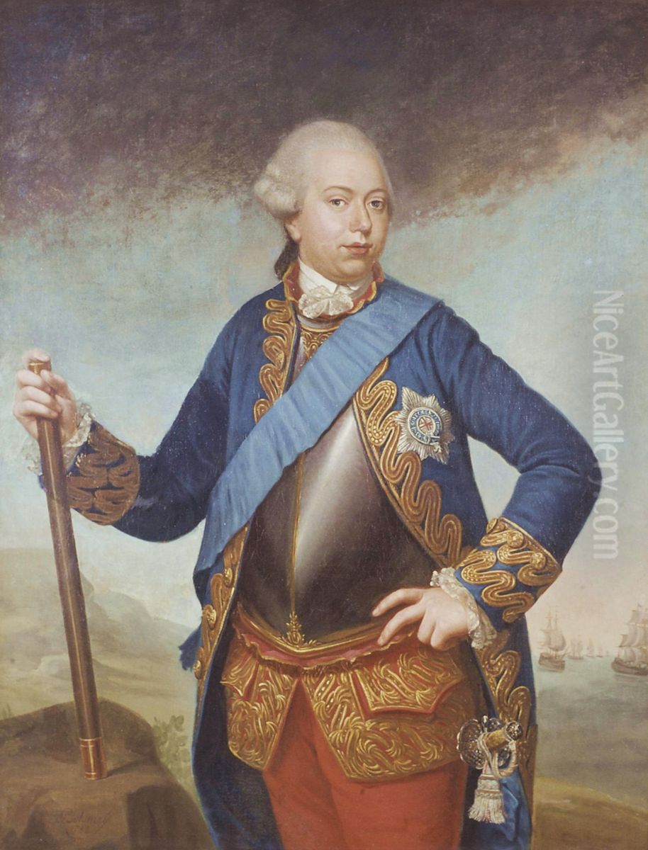 Portret Willem V, stadhouder Oil Painting by Benjamin Samuel Bolomey