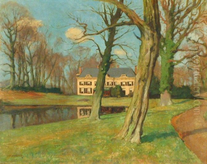 Park en Huis Randenbroek, Amersfoort Oil Painting by Hendrik Jan Wolter